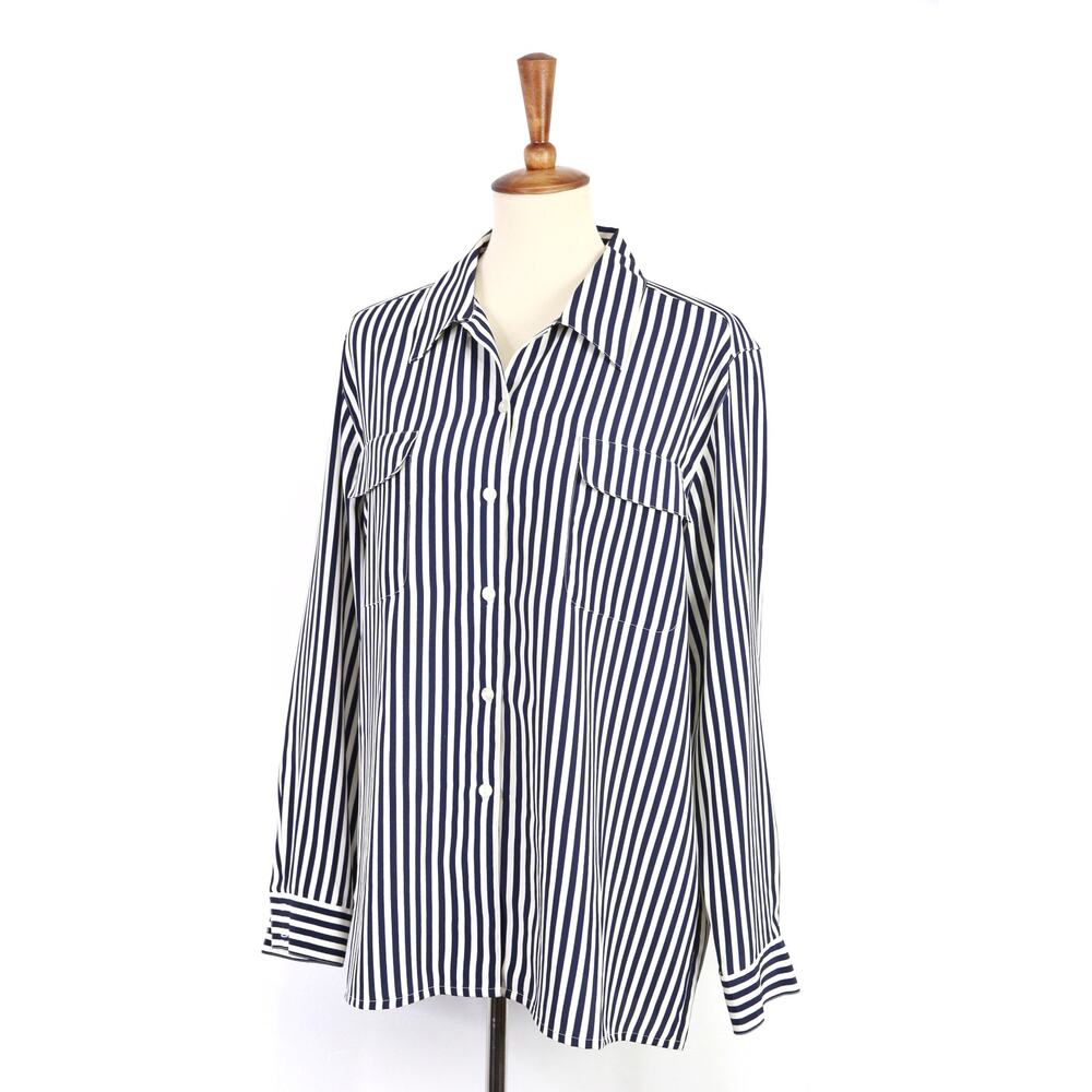 Vintage Ship N' Shore navy striped shirt Size 16